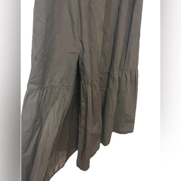 NWOT ASTR THE LABEL Revolve Tiered Poplin Puff sleeve Midi Dress Black Sz M - Picture 6 of 9